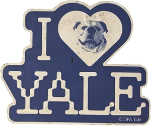 A sticker from Design for America, Yale